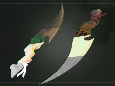Daggers  Weapons Low-poly 3D model