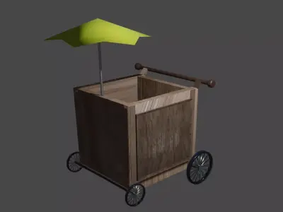 Street Cart Low-poly 3D model