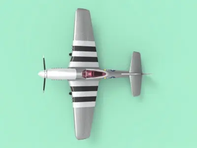 North American P 51 Mustang 3D model