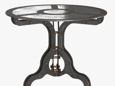 Rust end table 3D model