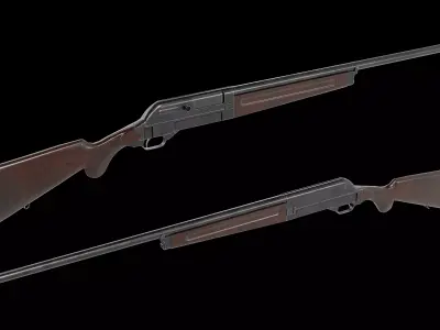 Walther Toggle-Locked Semiauto Shotgun Low-poly 3D model