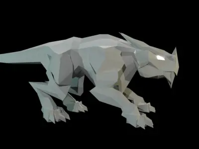 Pit Dragon SMALL Low-poly 3D model