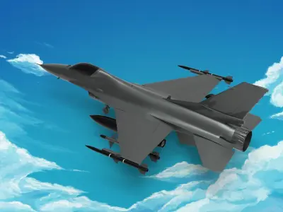 General Dynamics F-16 Fighting Falcon 3D model get