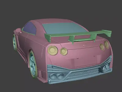 Nissan GTR Nismo print ready 3D print model