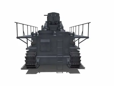 Karl-Gerat Self-Propelled Siege Mortar Low-poly 3D model