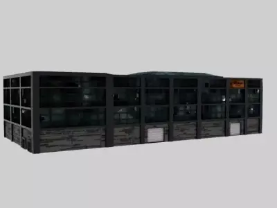 Abandoned Warehouse - Textured file 3D model