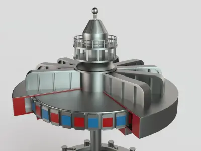 Hydroelectric power station 3D model purchase