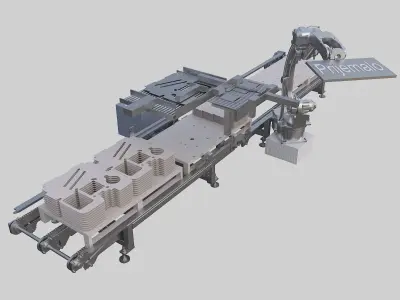 Palletizing Robot Cell 3D model