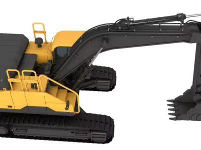 Tracked Excavator 3D model