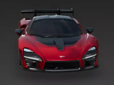 Realistic Electric Hypercar 3D Model 3D Model Low-poly 3D model