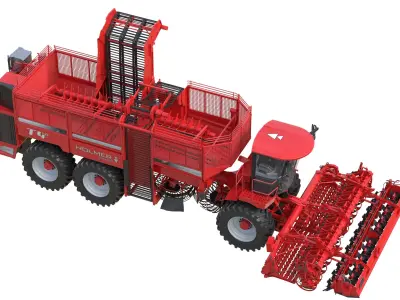 Holmer Terra Dos T40-40 beet harvester Low-poly 3D model