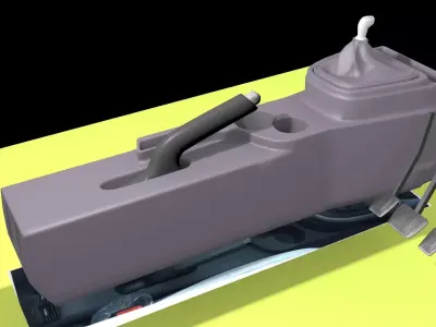 Car Driving Low-poly 3D model
