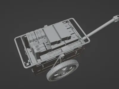 1 35 German IF8 Infantry Trailer with Cargo 3D print model