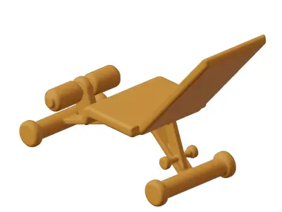 Plastic Gym Bench Press Toy 3D model