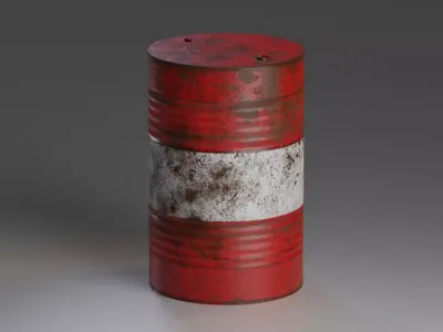 Oil Barrel Low-poly 3D model purchase