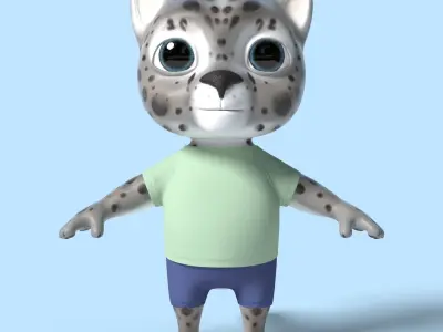 Toonish Snowbars Low-poly 3D model