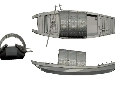 Wooden Boat 3D print model