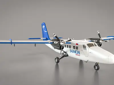 DHC-6 Samoa Airplane Edition  Low-poly 3D model