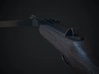 MP-28 Low Poly gun Low-poly 3D model