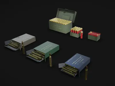 Ammo Kits Low-poly 3D model