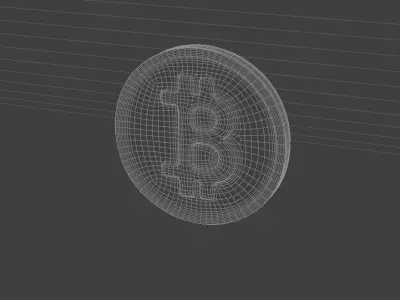 Bitcoin Printable 3D Coin Low-poly 3D model