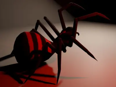 Spider Free low-poly 3D model purchase
