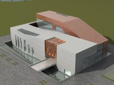 Museum Building 3D model 15