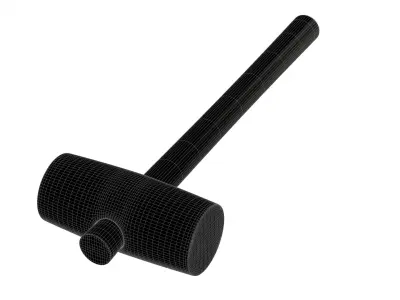  White Rubber Mallet   3D model