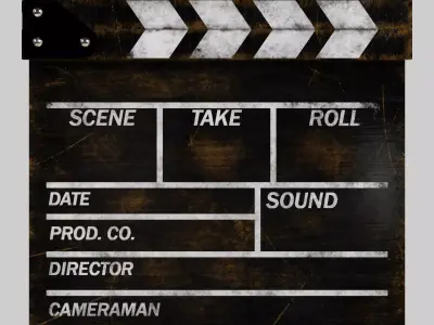 Clapperboard Ciak Low-poly 3D model