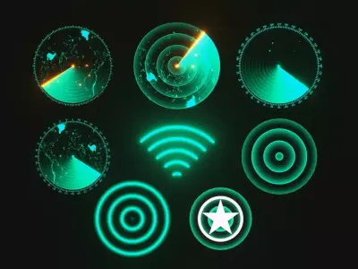 scifi radar hud design Free 3D model