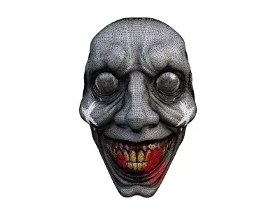 Horror mask Low-poly 3D model