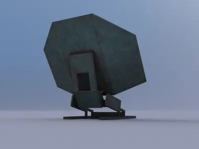 Radar 04 Low-poly 3D model