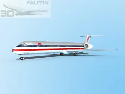 Falcon3D MD-80 Trans World Airways 2 3D model
