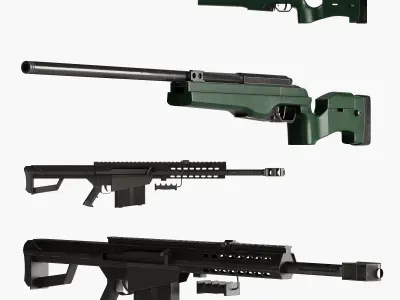 Store Show Case 6 Gun Store 3D model