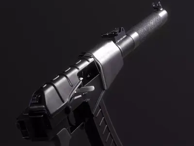 AS Val Assault Rifle Low-poly 3D model