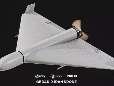 Geran-2  Iran Shahed-136 drone  Low-poly 3D model