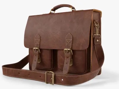 Leather Bag Bundle 01 3D model