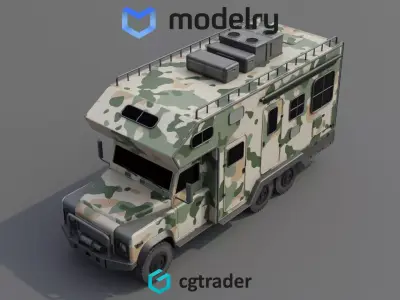Off road Camping Trailer 3D model purchase