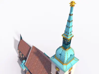Gothic cathedral of Saint Martin - Bratislava Slovakia  3D model