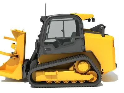 Skid Steer Tree Cutter 3D model