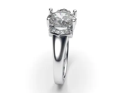 solitaire with ring sizes  8 part S81 3D print model