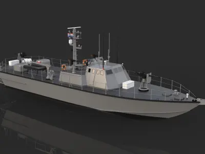 ANKARAN 21 - IAI Super Dvora Mk III class patrol boat  3D model