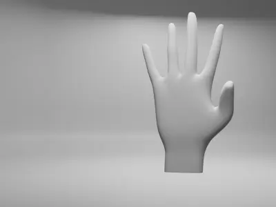 3d hand model mannequin Low-poly 3D model