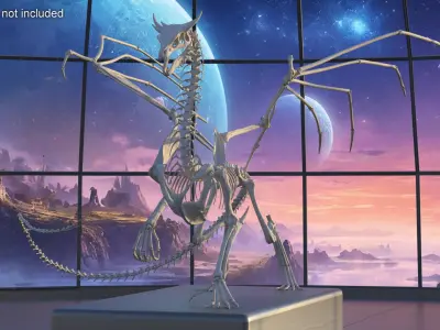 Dragon Skeleton Posed  purchase 3D model