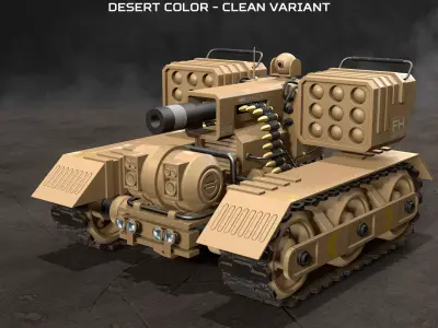 UGV Concept-3B-Clean-4 Colors 3D Model Pack