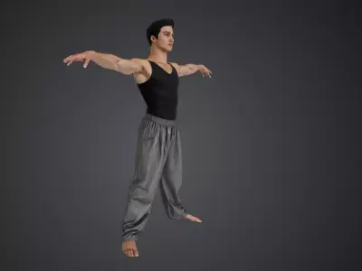 High Poly Human Character  Low-poly 3D model