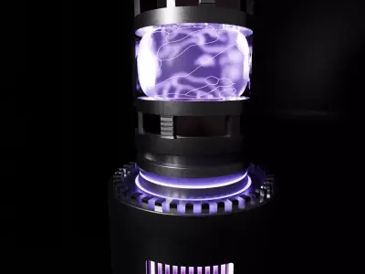 animated plasma storage tank  3D model