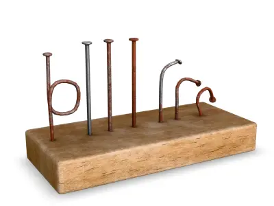 Simple Nails Low-poly 3D model