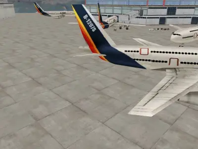 International Airport 3D model Low-poly 3D model