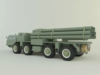 RZSO Smerch Russian Defense 3D model